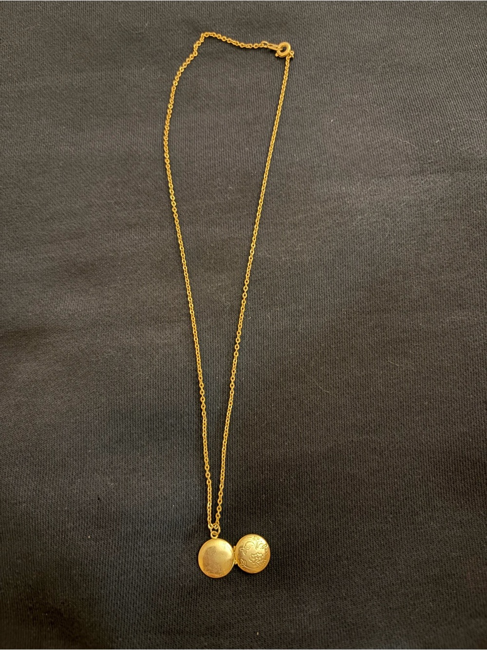 Gold Double Locket Pendant Necklace - Women's Jewelry